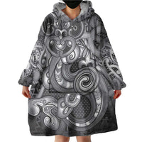 Aotearoa Maori Hei Tiki Wearable Blanket Hoodie Kiwikiwi Kowhaiwhai Puhoro Motif LT9 - Polynesian Pride