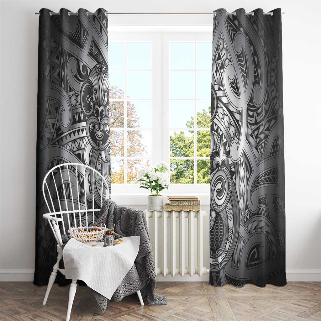 Aotearoa Maori Hei Tiki Window Curtain Kiwikiwi Kowhaiwhai Puhoro Motif