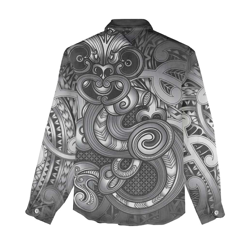 Aotearoa Maori Hei Tiki Women Casual Shirt Kiwikiwi Kowhaiwhai Puhoro Motif LT9 - Polynesian Pride