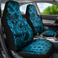 Aotearoa Maori Hei Tiki Car Seat Cover Kikorangi Kowhaiwhai Puhoro Motif