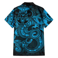 Aotearoa Maori Hei Tiki Family Matching Summer Maxi Dress and Hawaiian Shirt Kikorangi Kowhaiwhai Puhoro Motif LT9 - Polynesian Pride