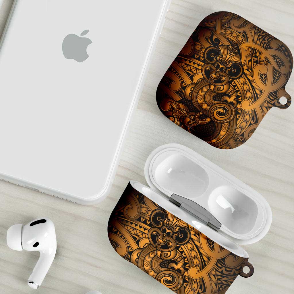 Aotearoa Maori Hei Tiki AirPods Case Koura Kowhaiwhai Puhoro Motif