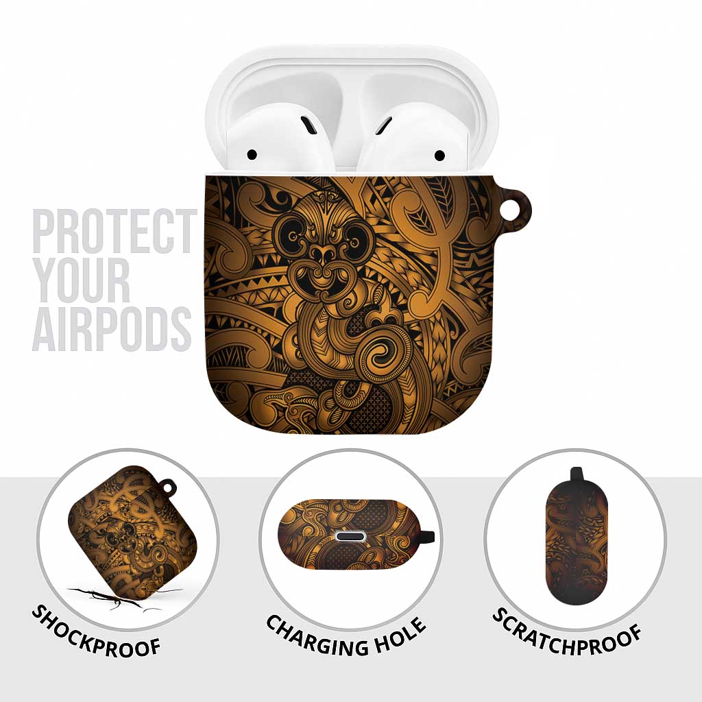 Aotearoa Maori Hei Tiki AirPods Case Koura Kowhaiwhai Puhoro Motif