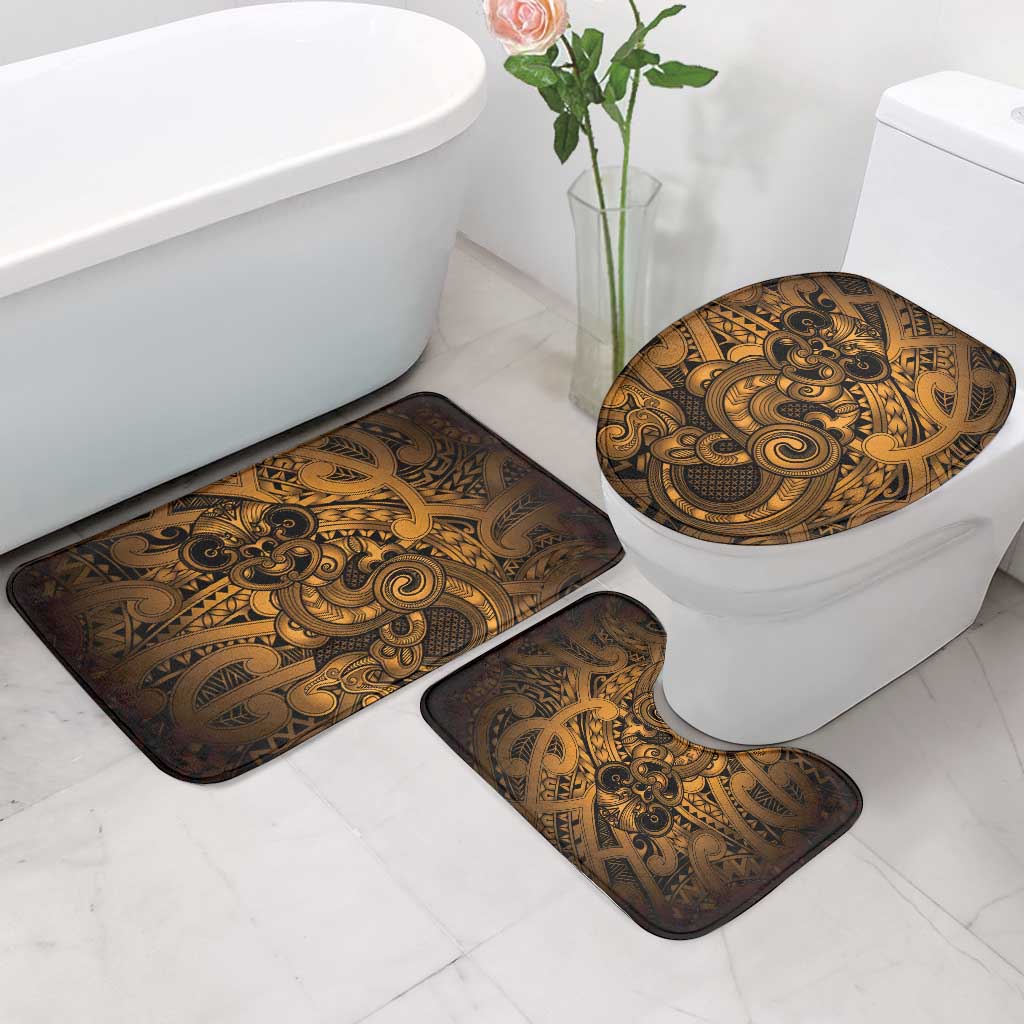 Aotearoa Maori Hei Tiki Bathroom Set Koura Kowhaiwhai Puhoro Motif