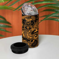 Aotearoa Maori Hei Tiki 4 in 1 Can Cooler Tumbler Koura Kowhaiwhai Puhoro Motif LT9 - Polynesian Pride