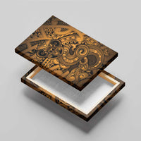 Aotearoa Maori Hei Tiki Canvas Wall Art Koura Kowhaiwhai Puhoro Motif