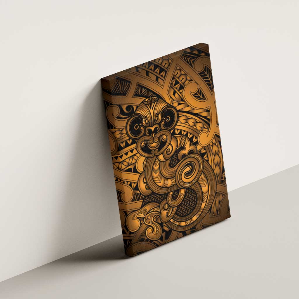 Aotearoa Maori Hei Tiki Canvas Wall Art Koura Kowhaiwhai Puhoro Motif