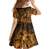 Aotearoa Maori Hei Tiki Family Matching Off Shoulder Maxi Dress and Hawaiian Shirt Koura Kowhaiwhai Puhoro Motif LT9 - Polynesian Pride