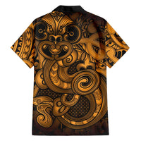 Aotearoa Maori Hei Tiki Family Matching Off Shoulder Short Dress and Hawaiian Shirt Koura Kowhaiwhai Puhoro Motif LT9 - Polynesian Pride