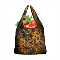 Aotearoa Maori Hei Tiki Grocery Bag Koura Kowhaiwhai Puhoro Motif