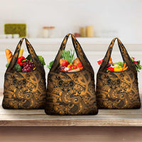 Aotearoa Maori Hei Tiki Grocery Bag Koura Kowhaiwhai Puhoro Motif