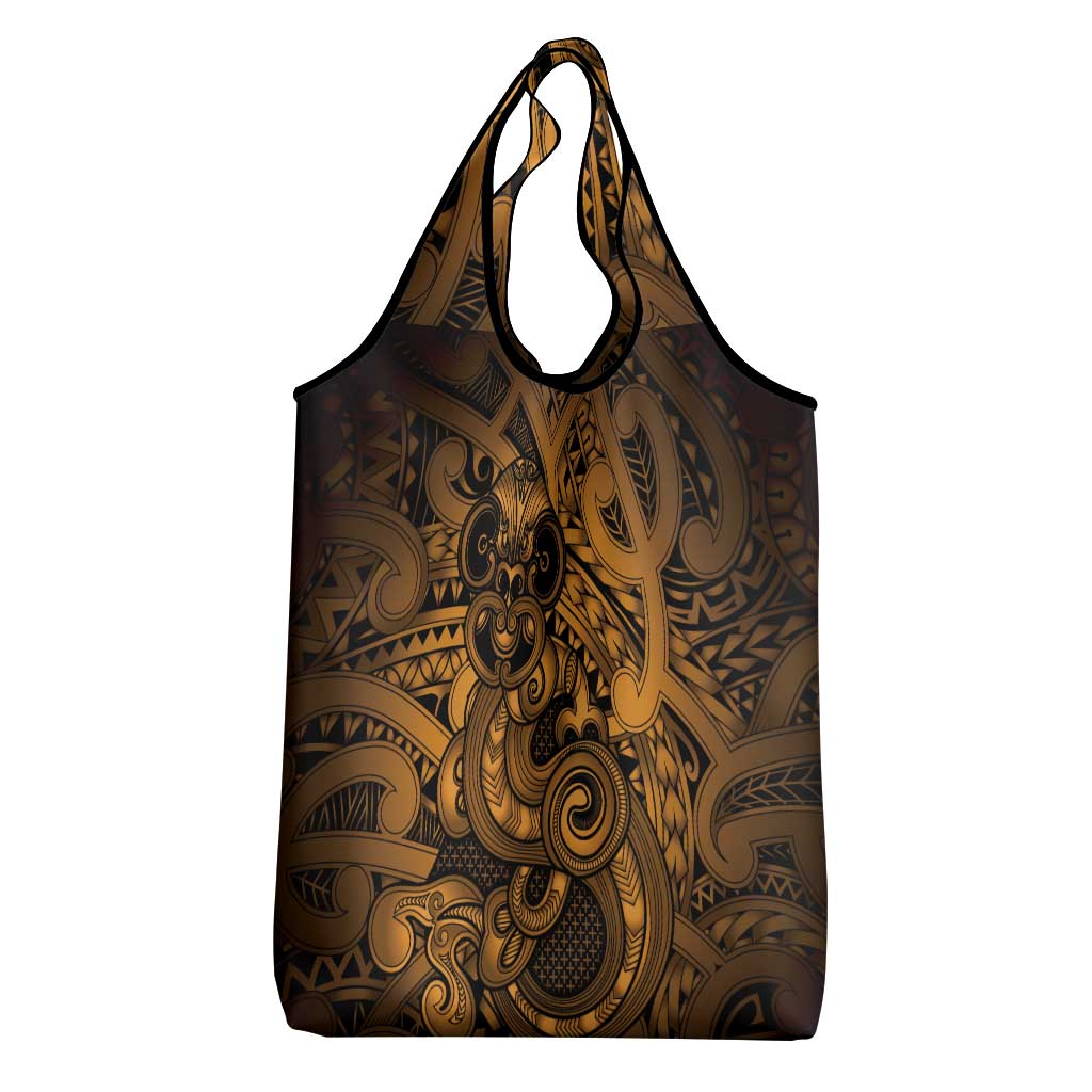 Aotearoa Maori Hei Tiki Grocery Bag Koura Kowhaiwhai Puhoro Motif