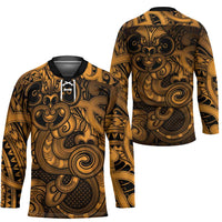 Aotearoa Maori Hei Tiki Hockey Jersey Koura Kowhaiwhai Puhoro Motif