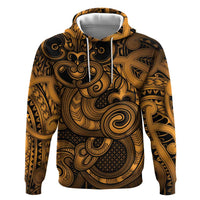 Aotearoa Maori Hei Tiki Hoodie Koura Kowhaiwhai Puhoro Motif