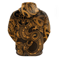 Aotearoa Maori Hei Tiki Hoodie Koura Kowhaiwhai Puhoro Motif