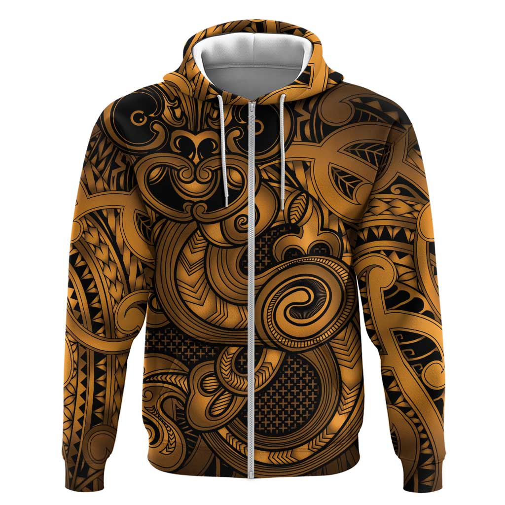 Aotearoa Maori Hei Tiki Hoodie Koura Kowhaiwhai Puhoro Motif