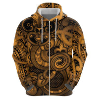 Aotearoa Maori Hei Tiki Hoodie Koura Kowhaiwhai Puhoro Motif