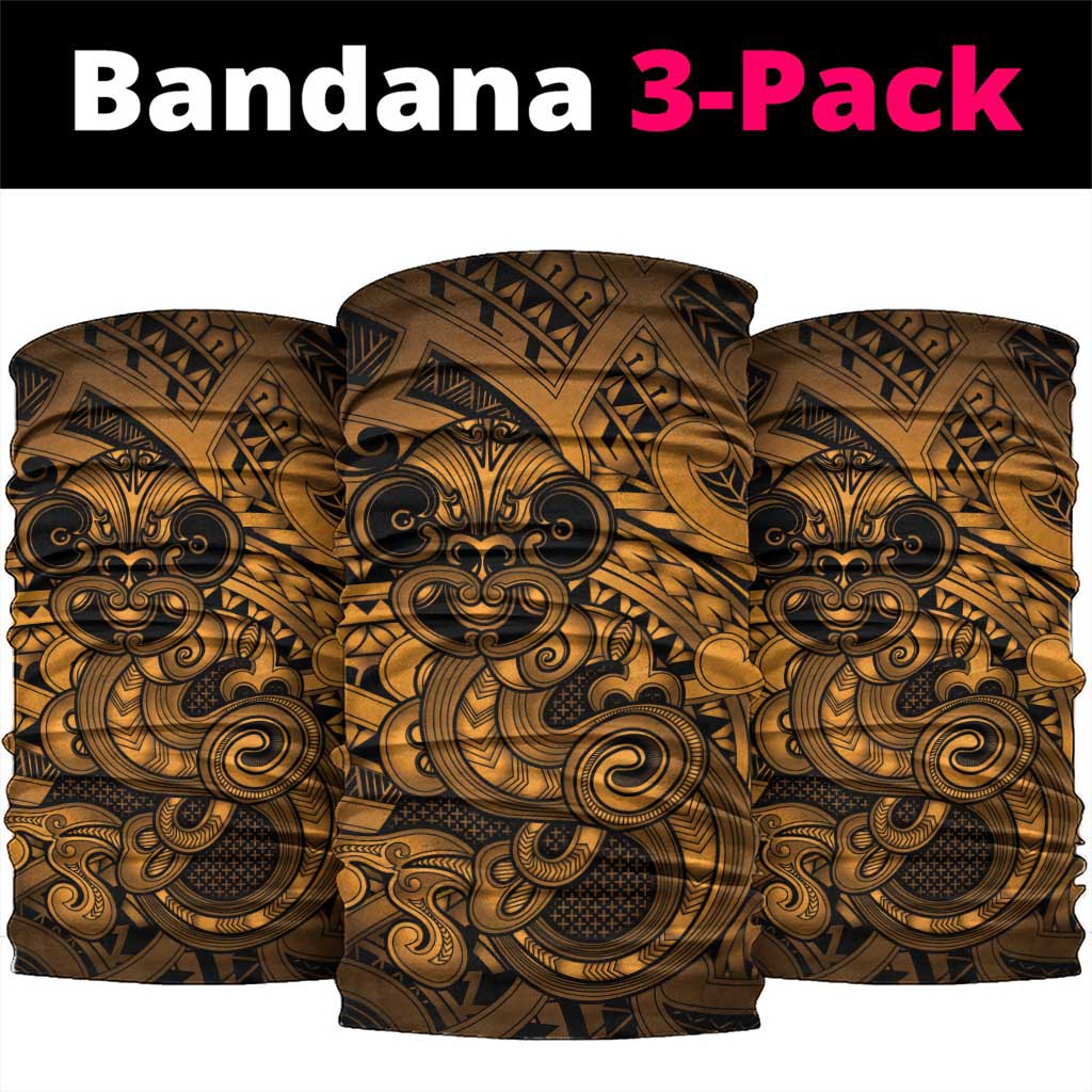 Aotearoa Maori Hei Tiki Neck Gaiter Koura Kowhaiwhai Puhoro Motif