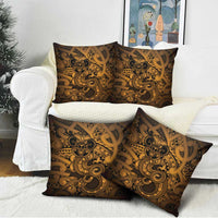 Aotearoa Maori Hei Tiki Pillow Cover Koura Kowhaiwhai Puhoro Motif