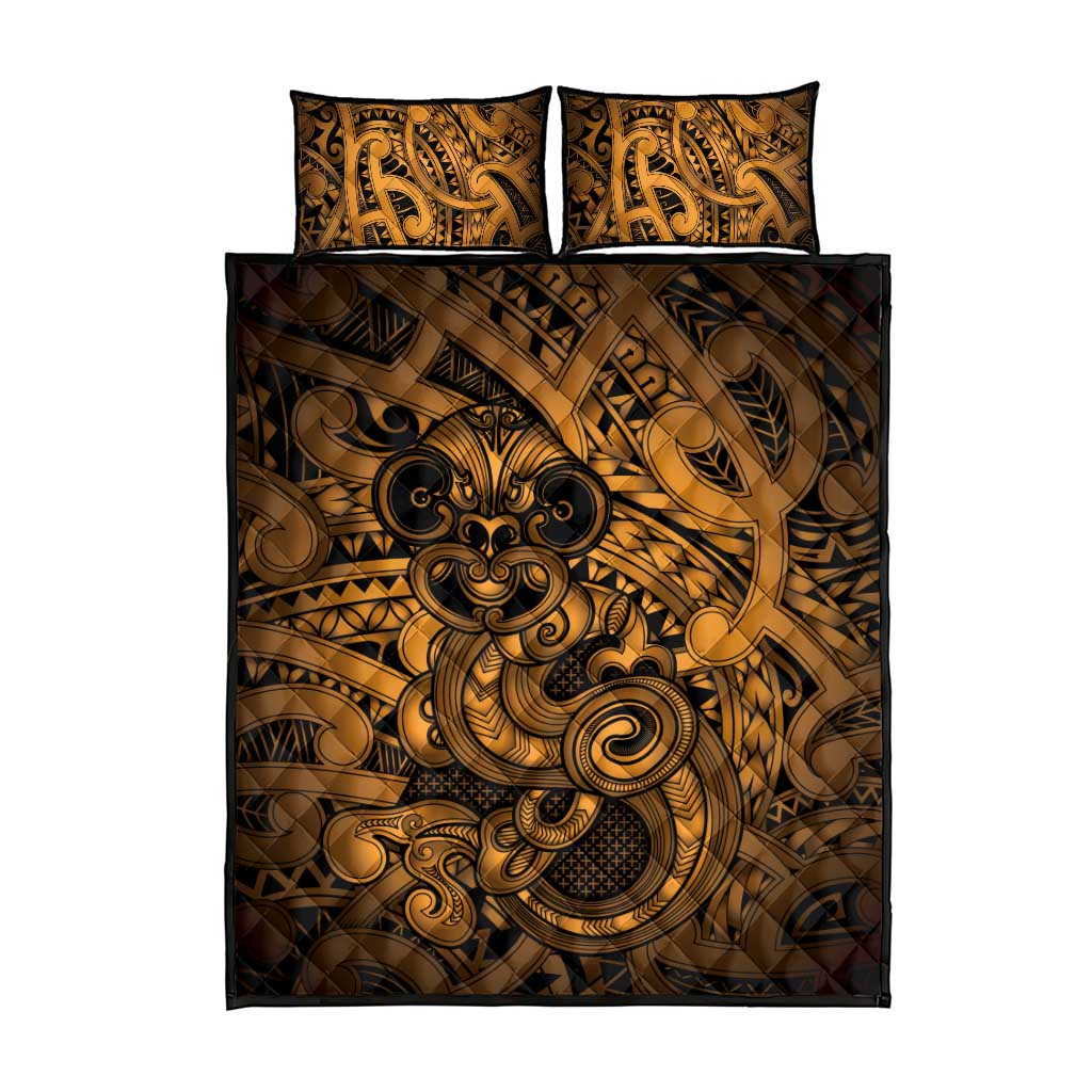 Aotearoa Maori Hei Tiki Quilt Bed Set Koura Kowhaiwhai Puhoro Motif