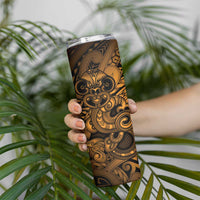Aotearoa Maori Hei Tiki Skinny Tumbler Koura Kowhaiwhai Puhoro Motif LT9 - Polynesian Pride