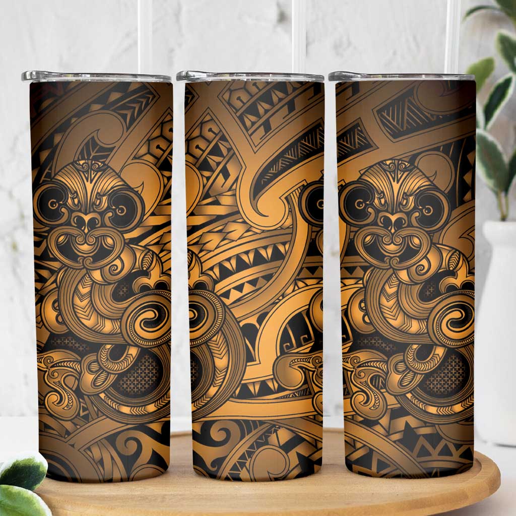 Aotearoa Maori Hei Tiki Skinny Tumbler Koura Kowhaiwhai Puhoro Motif LT9 - Polynesian Pride