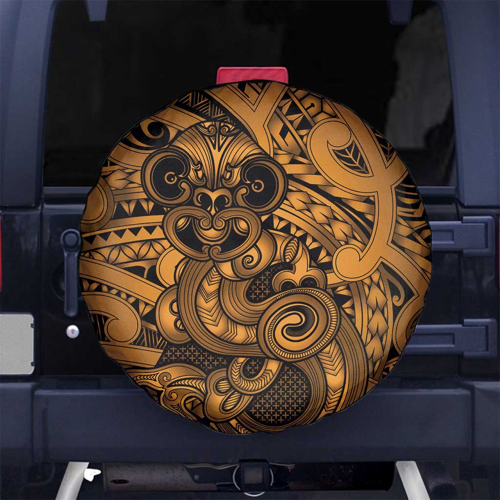 Aotearoa Maori Hei Tiki Spare Tire Cover Koura Kowhaiwhai Puhoro Motif