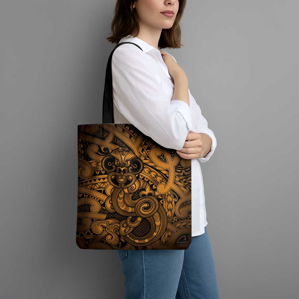 Aotearoa Maori Hei Tiki Tote Bag Koura Kowhaiwhai Puhoro Motif