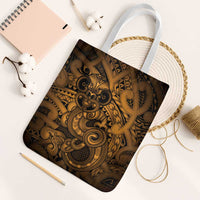 Aotearoa Maori Hei Tiki Tote Bag Koura Kowhaiwhai Puhoro Motif