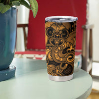 Aotearoa Maori Hei Tiki Tumbler Cup Koura Kowhaiwhai Puhoro Motif