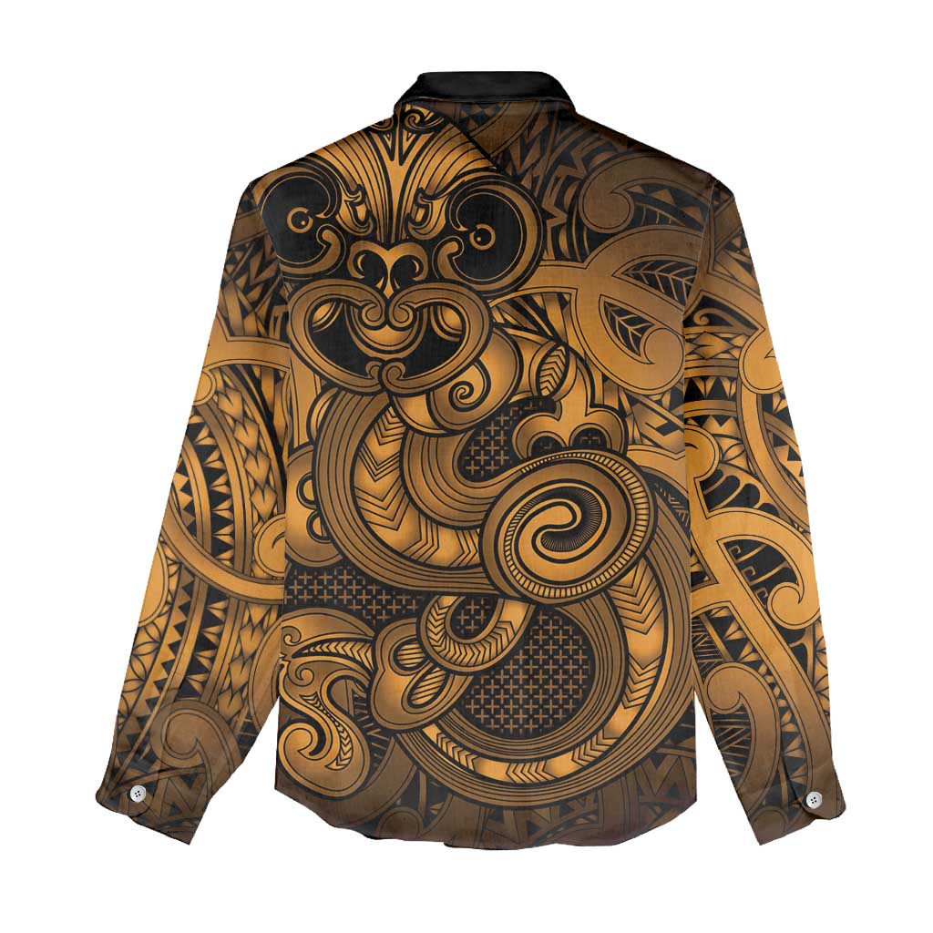 Aotearoa Maori Hei Tiki Women Casual Shirt Koura Kowhaiwhai Puhoro Motif LT9 - Polynesian Pride