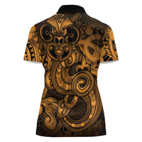Aotearoa Maori Hei Tiki Women Polo Shirt Koura Kowhaiwhai Puhoro Motif LT9 - Polynesian Pride
