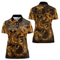 Aotearoa Maori Hei Tiki Women Polo Shirt Koura Kowhaiwhai Puhoro Motif LT9 - Polynesian Pride