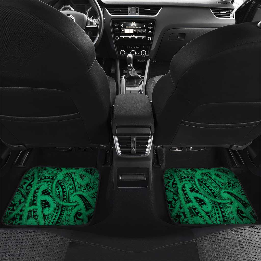 Aotearoa Maori Hei Tiki Car Mats Kakariki Kowhaiwhai Puhoro Motif