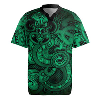Aotearoa Maori Hei Tiki Rugby Jersey Kakariki Kowhaiwhai Puhoro Motif