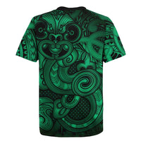 Aotearoa Maori Hei Tiki Rugby Jersey Kakariki Kowhaiwhai Puhoro Motif