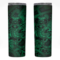 Aotearoa Maori Hei Tiki Skinny Tumbler Kakariki Kowhaiwhai Puhoro Motif LT9 Green - Polynesian Pride