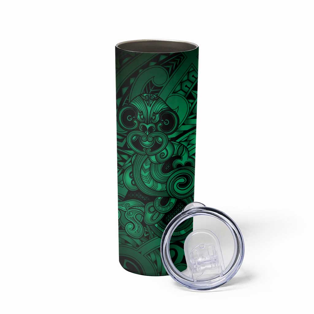 Aotearoa Maori Hei Tiki Skinny Tumbler Kakariki Kowhaiwhai Puhoro Motif LT9 - Polynesian Pride