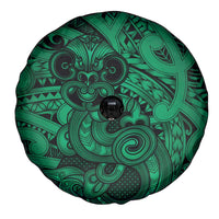 Aotearoa Maori Hei Tiki Spare Tire Cover Kakariki Kowhaiwhai Puhoro Motif
