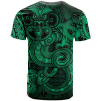 Aotearoa Maori Hei Tiki T Shirt Kakariki Kowhaiwhai Puhoro Motif