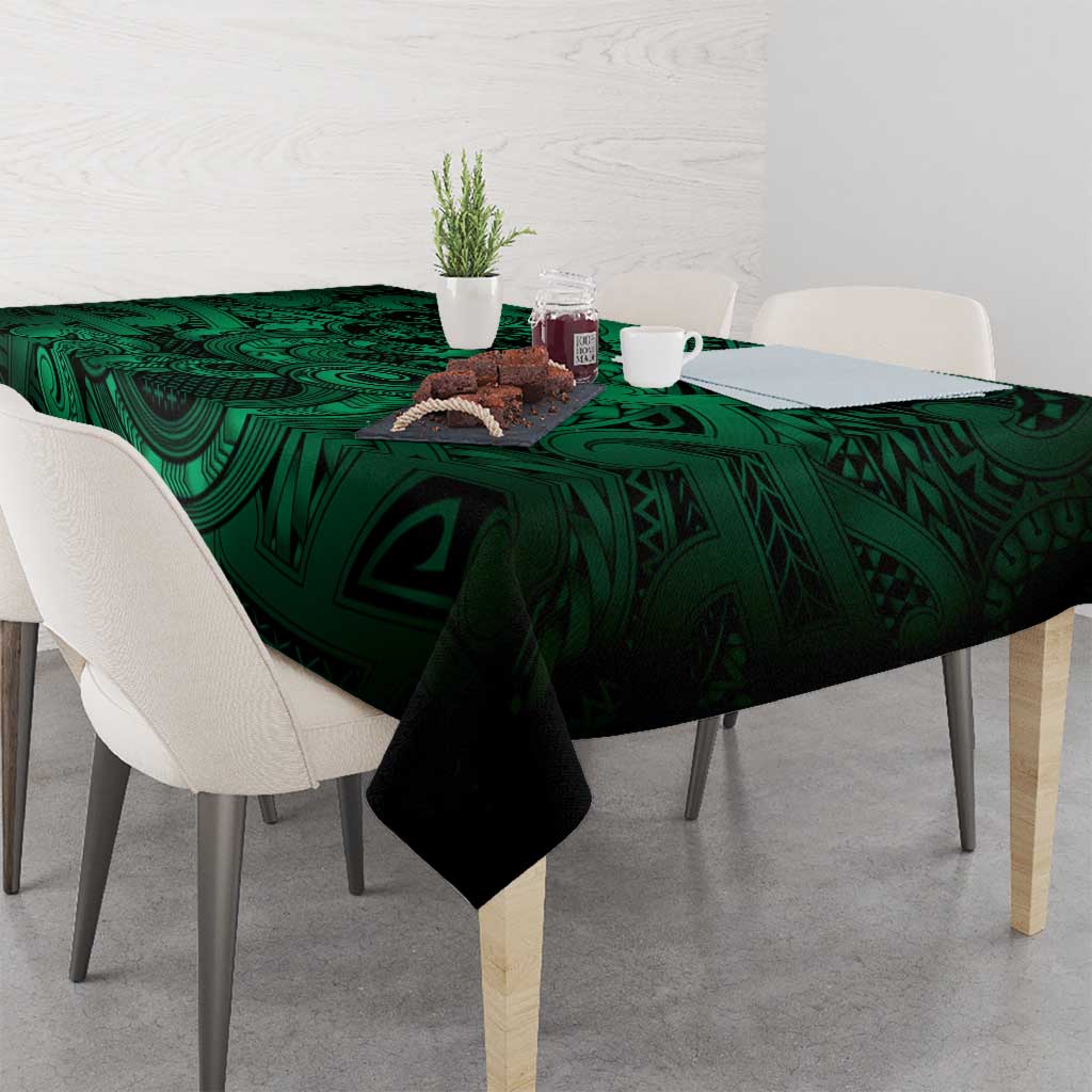 Aotearoa Maori Hei Tiki Tablecloth Kakariki Kowhaiwhai Puhoro Motif
