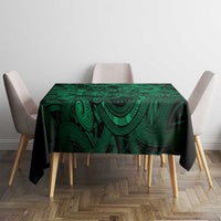 Aotearoa Maori Hei Tiki Tablecloth Kakariki Kowhaiwhai Puhoro Motif