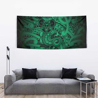 Aotearoa Maori Hei Tiki Tapestry Kakariki Kowhaiwhai Puhoro Motif
