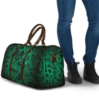 Aotearoa Maori Hei Tiki Travel Bag Kakariki Kowhaiwhai Puhoro Motif