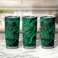 Aotearoa Maori Hei Tiki Tumbler Cup Kakariki Kowhaiwhai Puhoro Motif