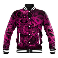 Aotearoa Maori Hei Tiki Baseball Jacket Mawhero Kowhaiwhai Puhoro Motif