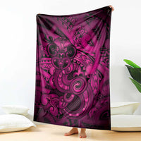 Aotearoa Maori Hei Tiki Blanket Mawhero Kowhaiwhai Puhoro Motif