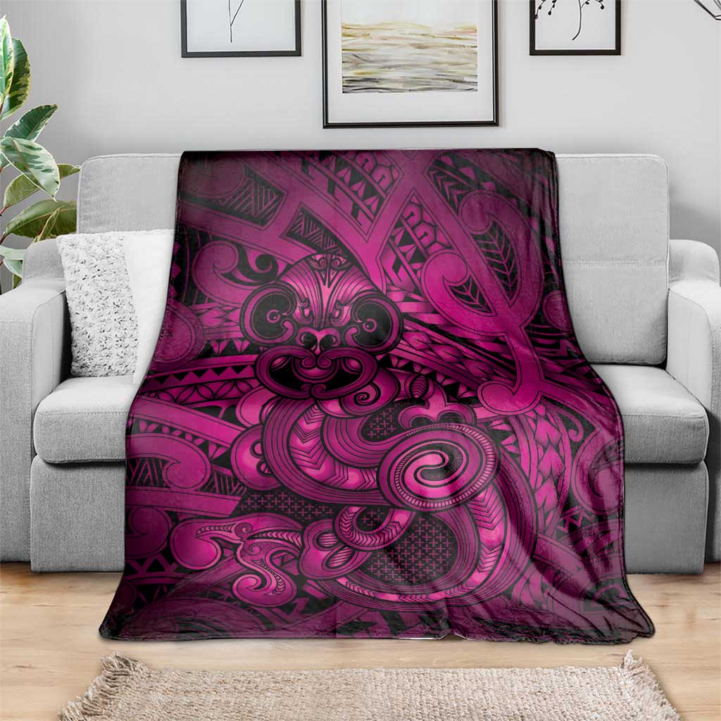Aotearoa Maori Hei Tiki Blanket Mawhero Kowhaiwhai Puhoro Motif