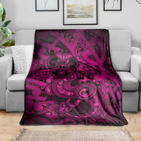 Aotearoa Maori Hei Tiki Blanket Mawhero Kowhaiwhai Puhoro Motif