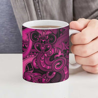 Aotearoa Maori Hei Tiki Ceramic Mug Mawhero Kowhaiwhai Puhoro Motif